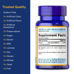 Close-up of rapid-release Vitamin D3 softgel capsule