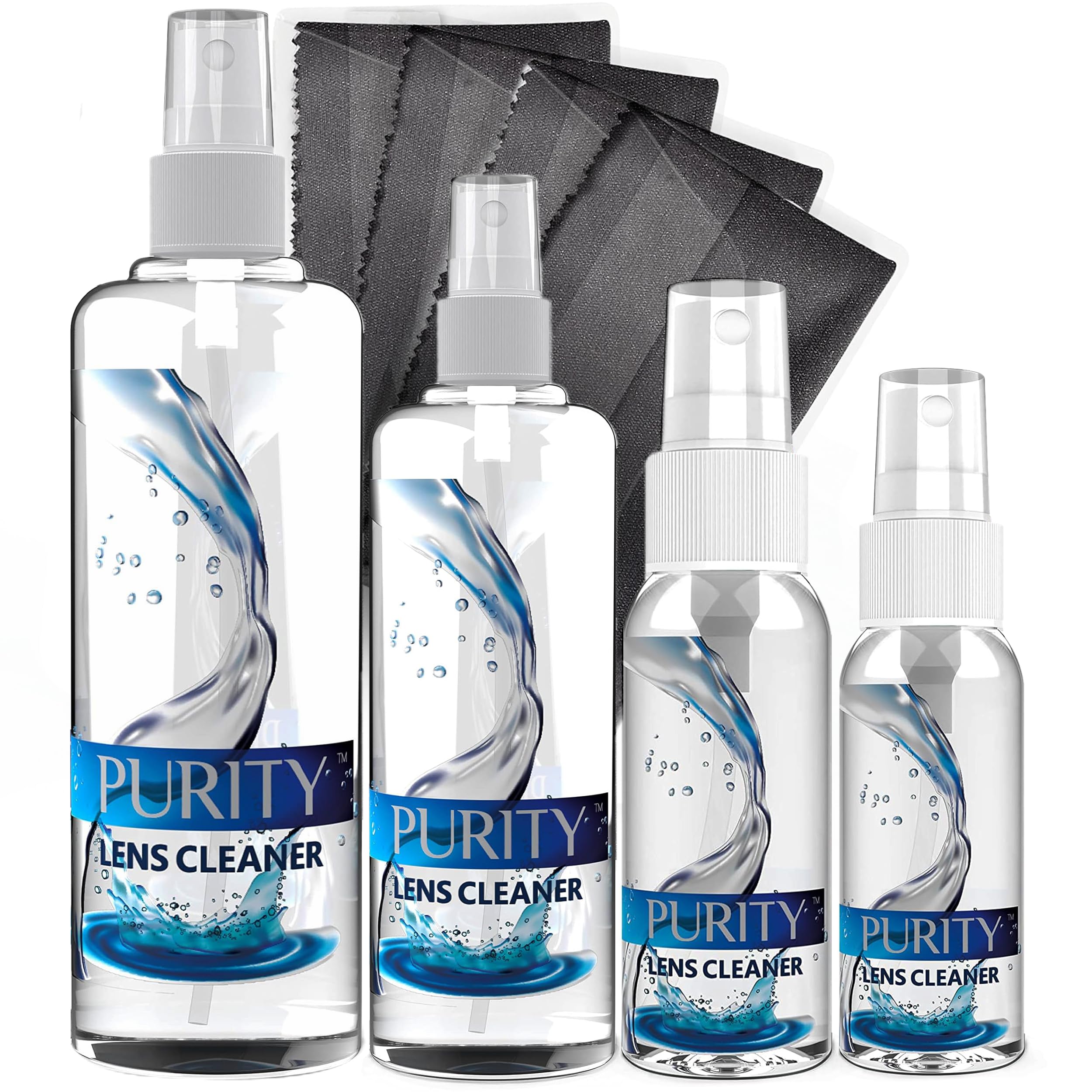 Purity Eyeglass Cleaner Family Pack – Multi-Size Lens Care Kit (1oz, 2 ...