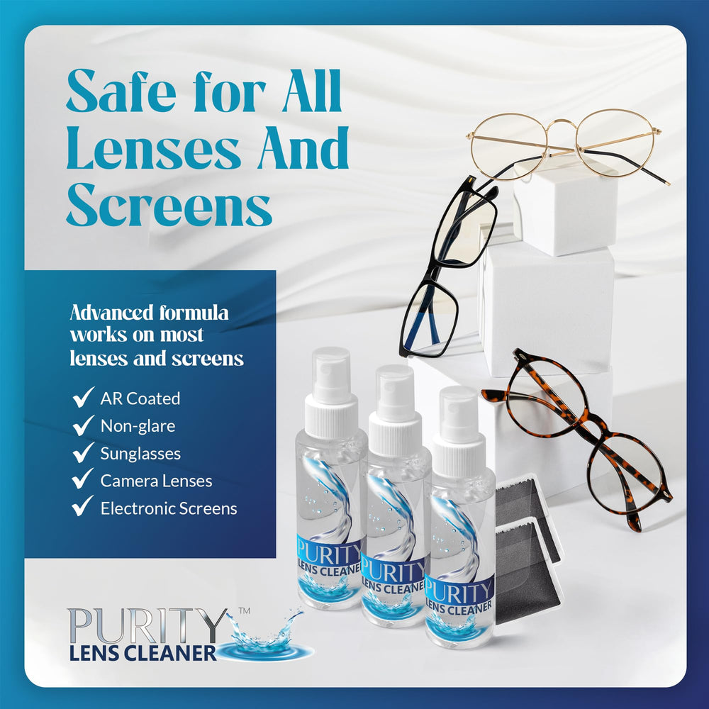 Two microfiber cleaning cloths for lenses