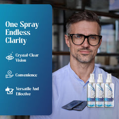 Streak-free lens cleaning action