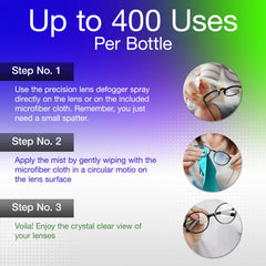 Glasses, goggles and mask with fog-free lenses