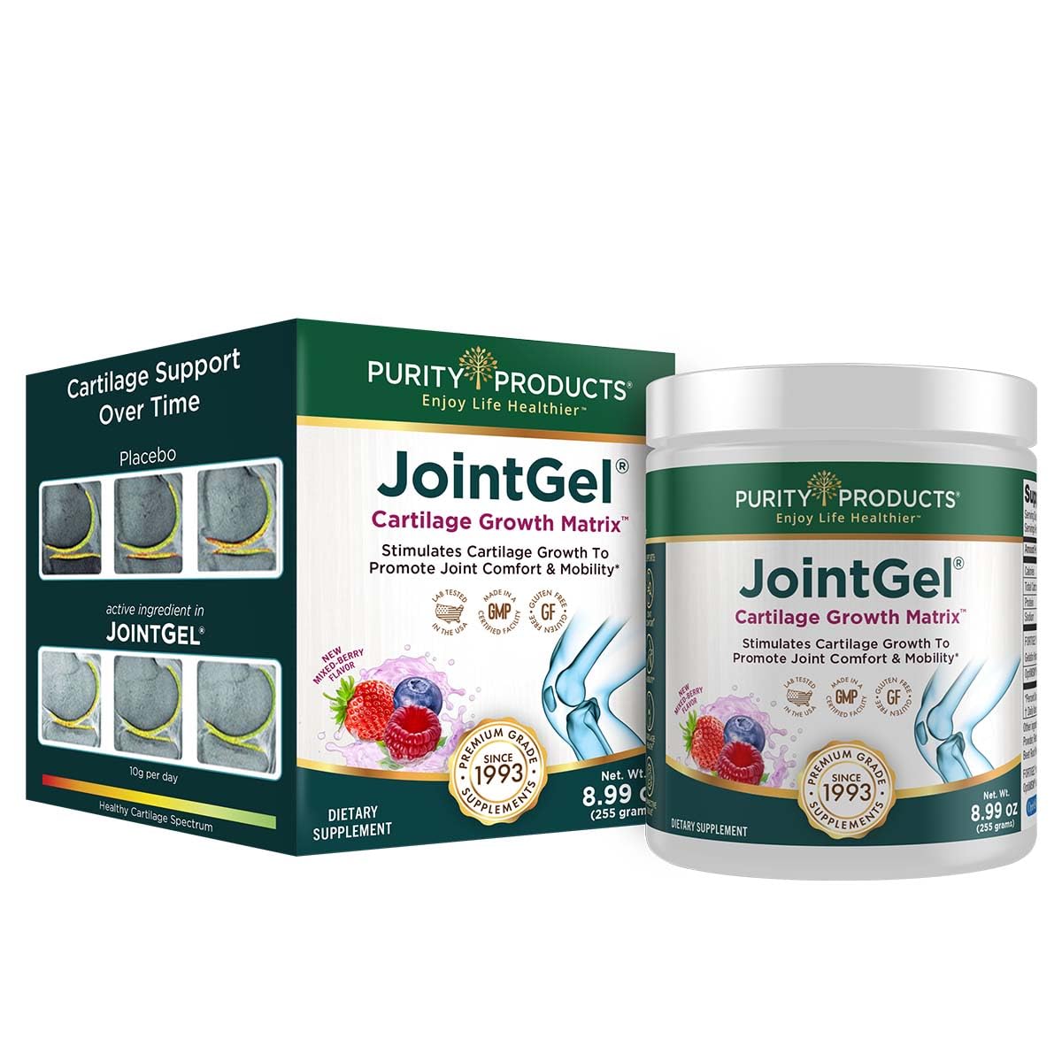 Purity Products JointGel Berry Powder canister - front view