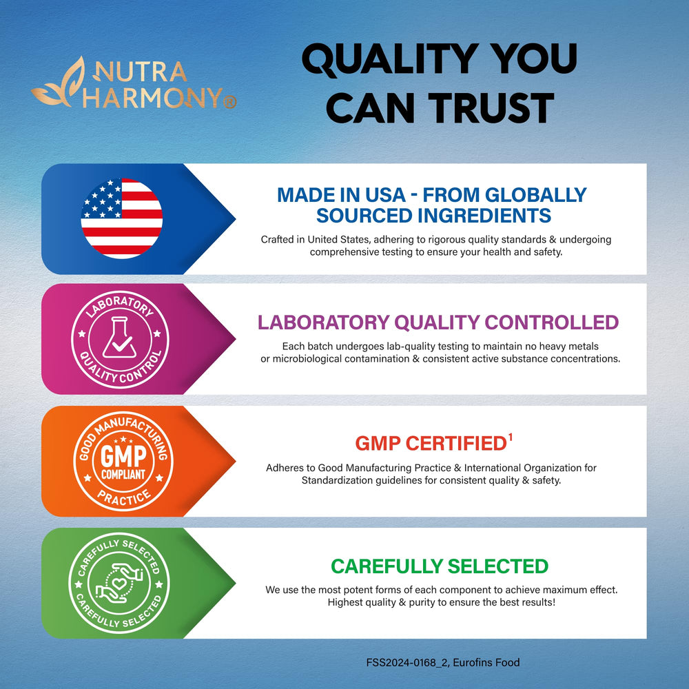 Lab-tested purity seal on bottle