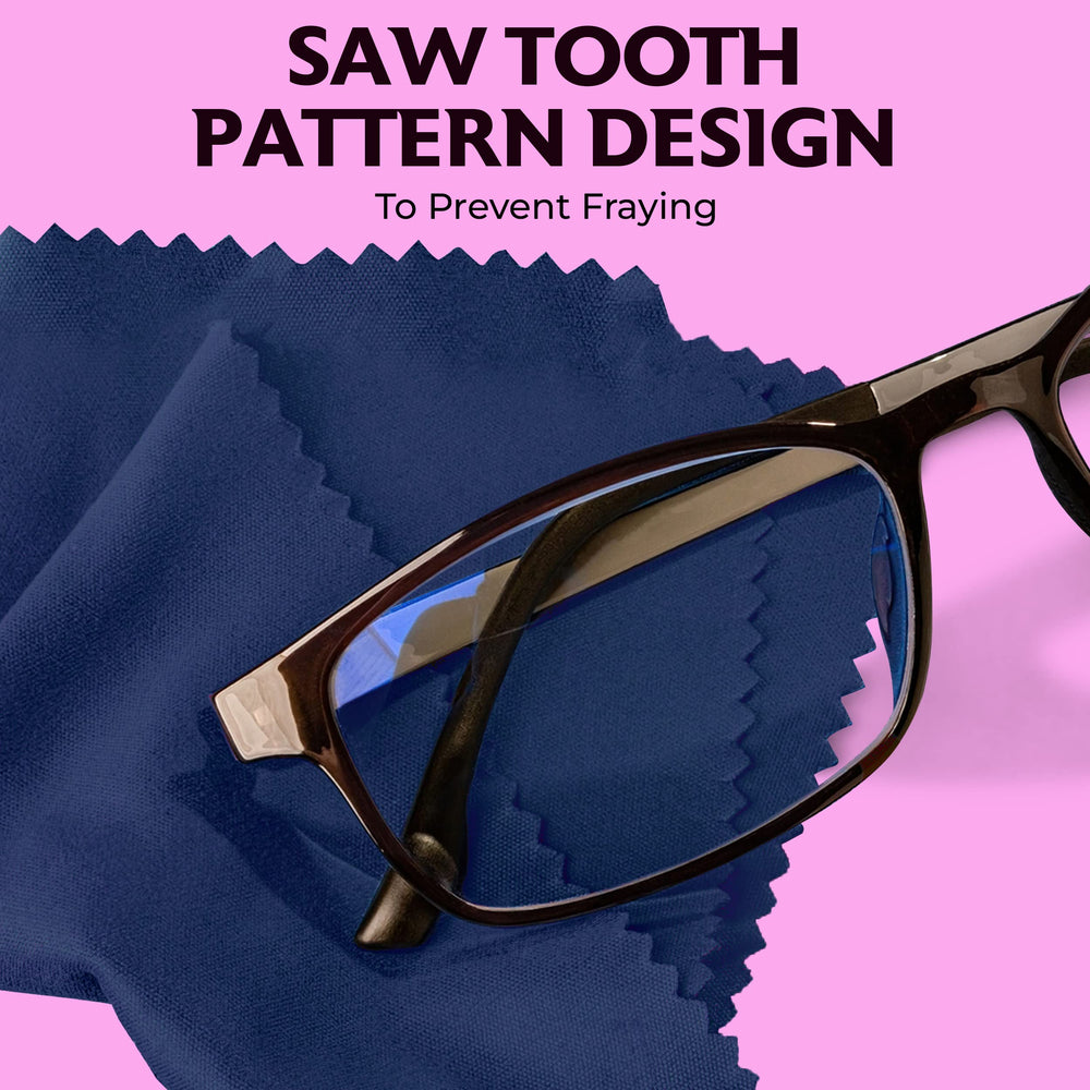 Sawtooth fused edge design on Purity microfiber cloth