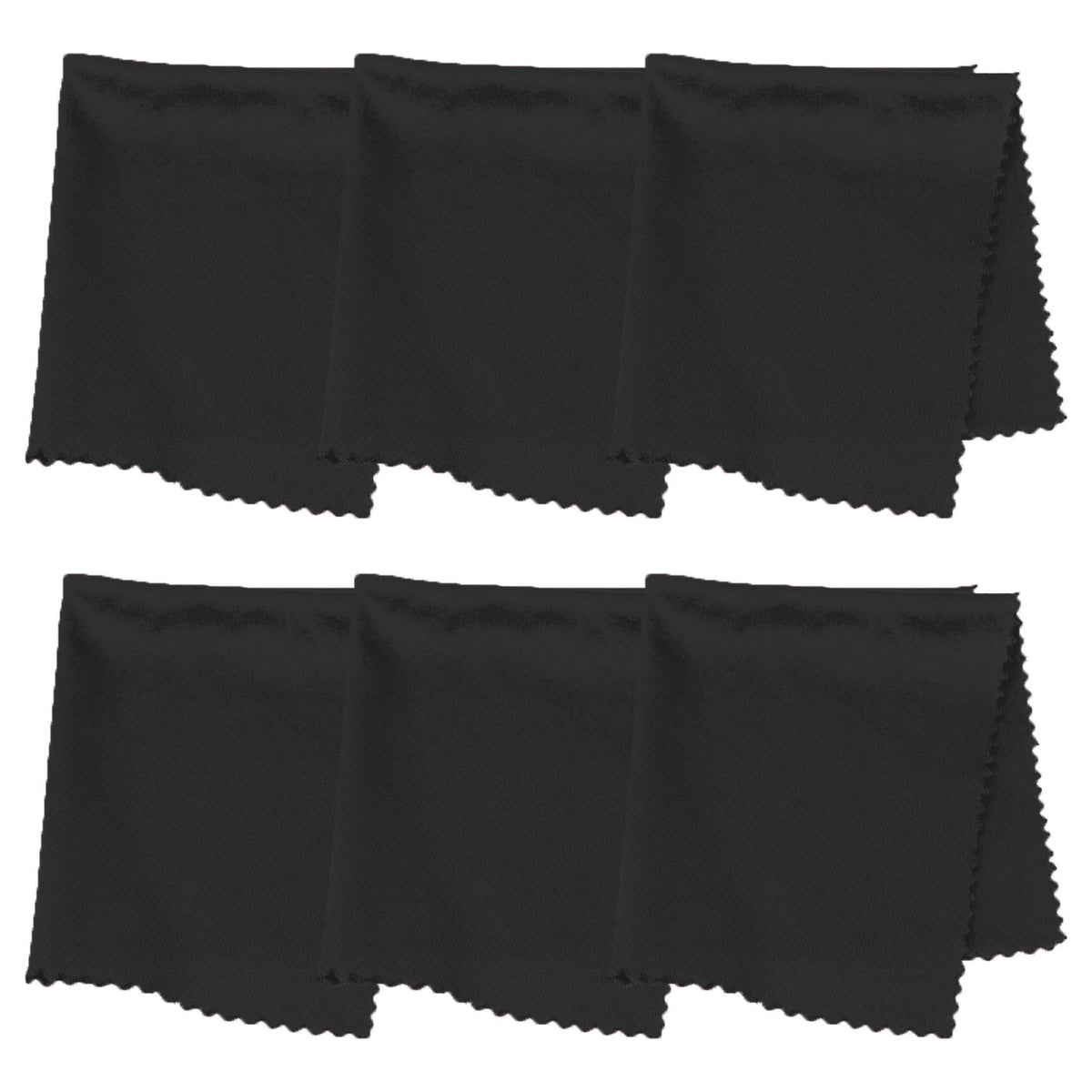 Purity microfiber lens cleaning cloths pack of 6 in black – front view