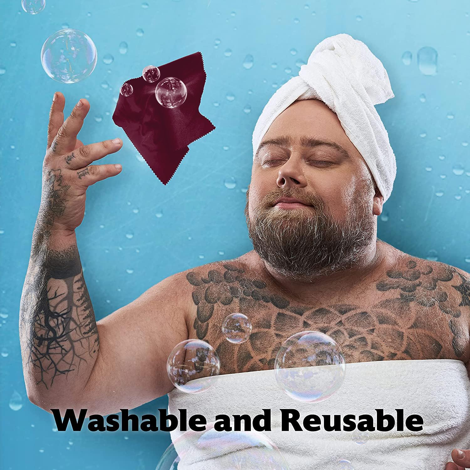 Machine-washable lint-free microfiber cloth