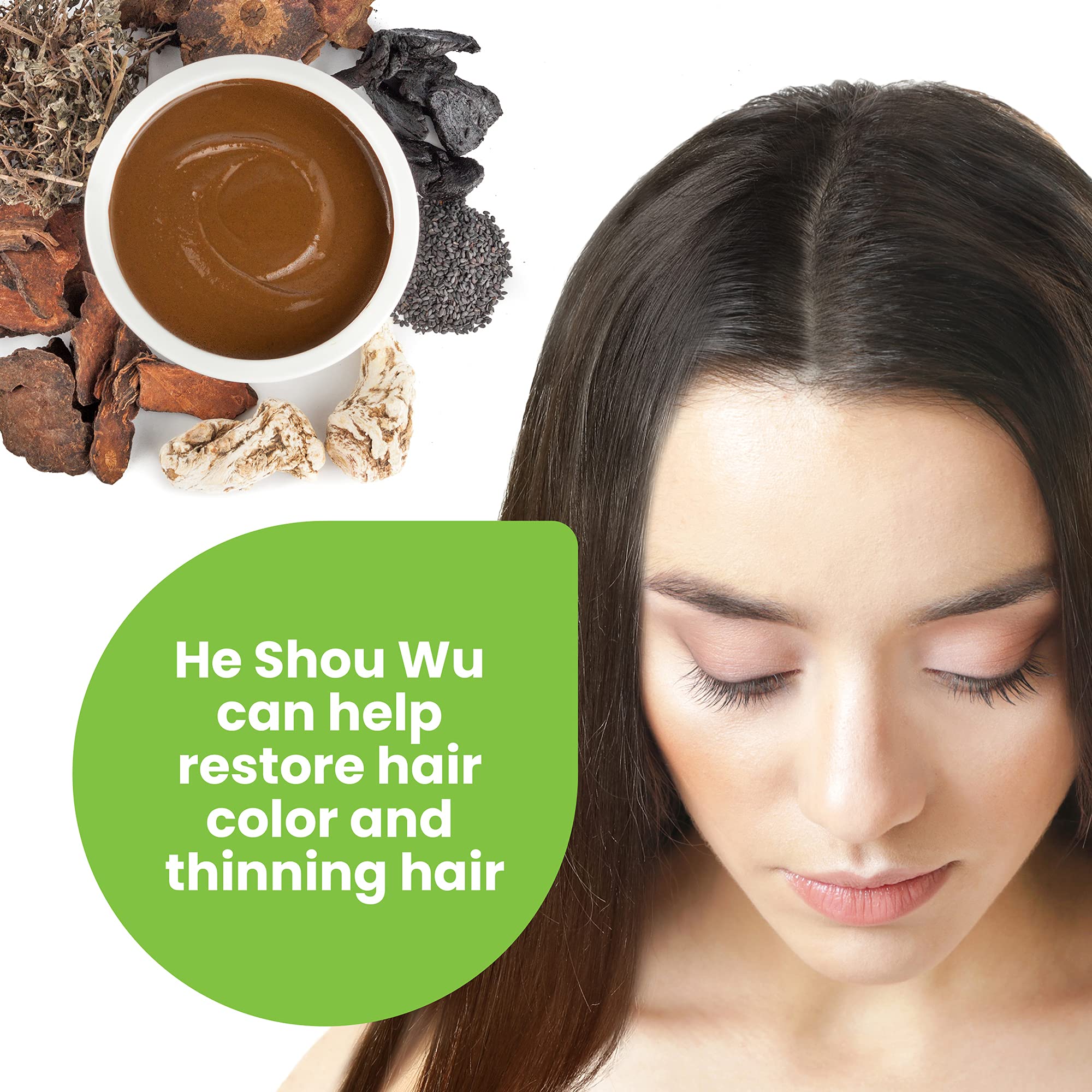 Purity Natural Beauty He Shou Wu powder dissolving into tea