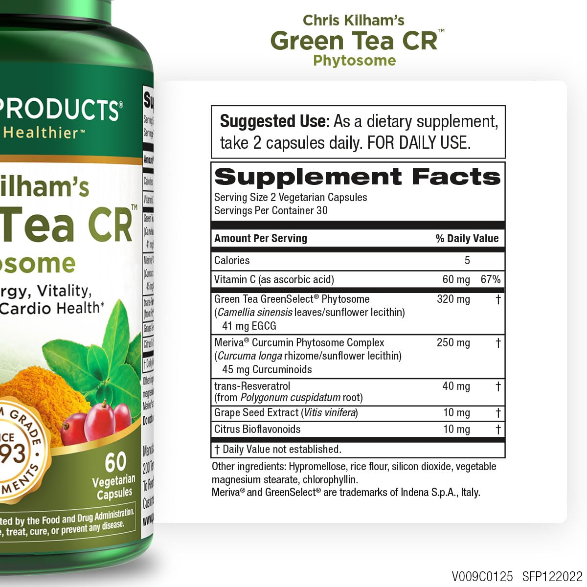 Purity Products Green Tea CR capsules close-up showing smooth capsules for daily use