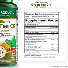 Purity Products Green Tea CR capsules close-up showing smooth capsules for daily use