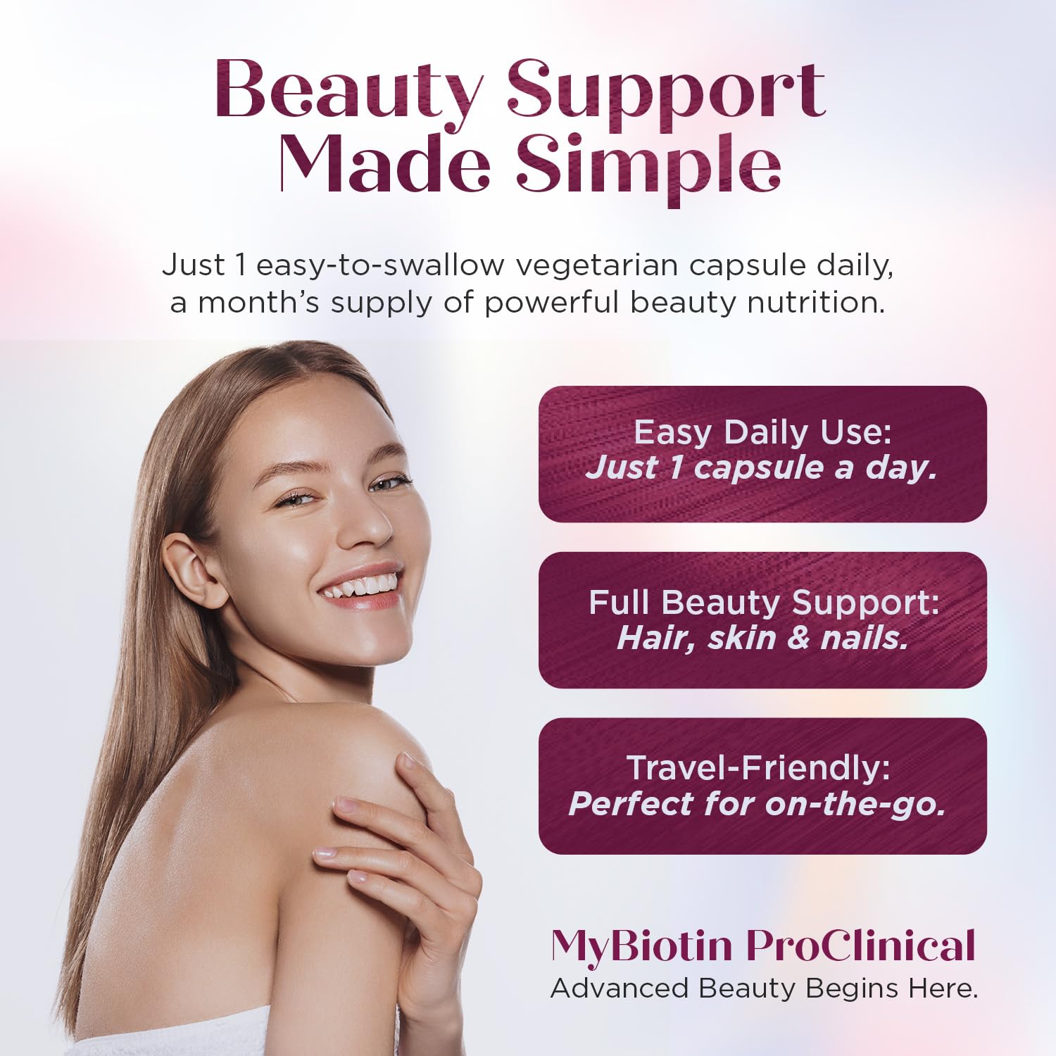 Purity Products MyBiotin ProClinical dosing guide for easy once-daily routine