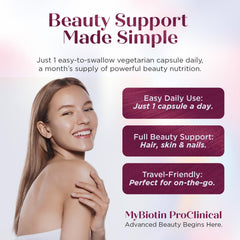 Purity Products MyBiotin ProClinical dosing guide for easy once-daily routine