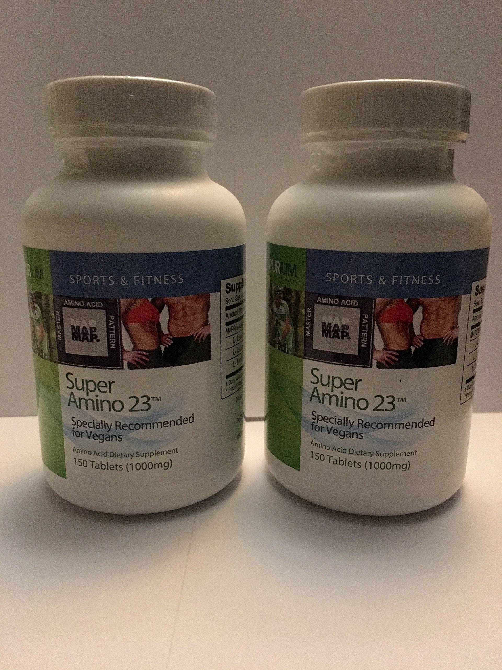 Purium Super Amino 23 2 Pack bottle – 150 vegan tablets