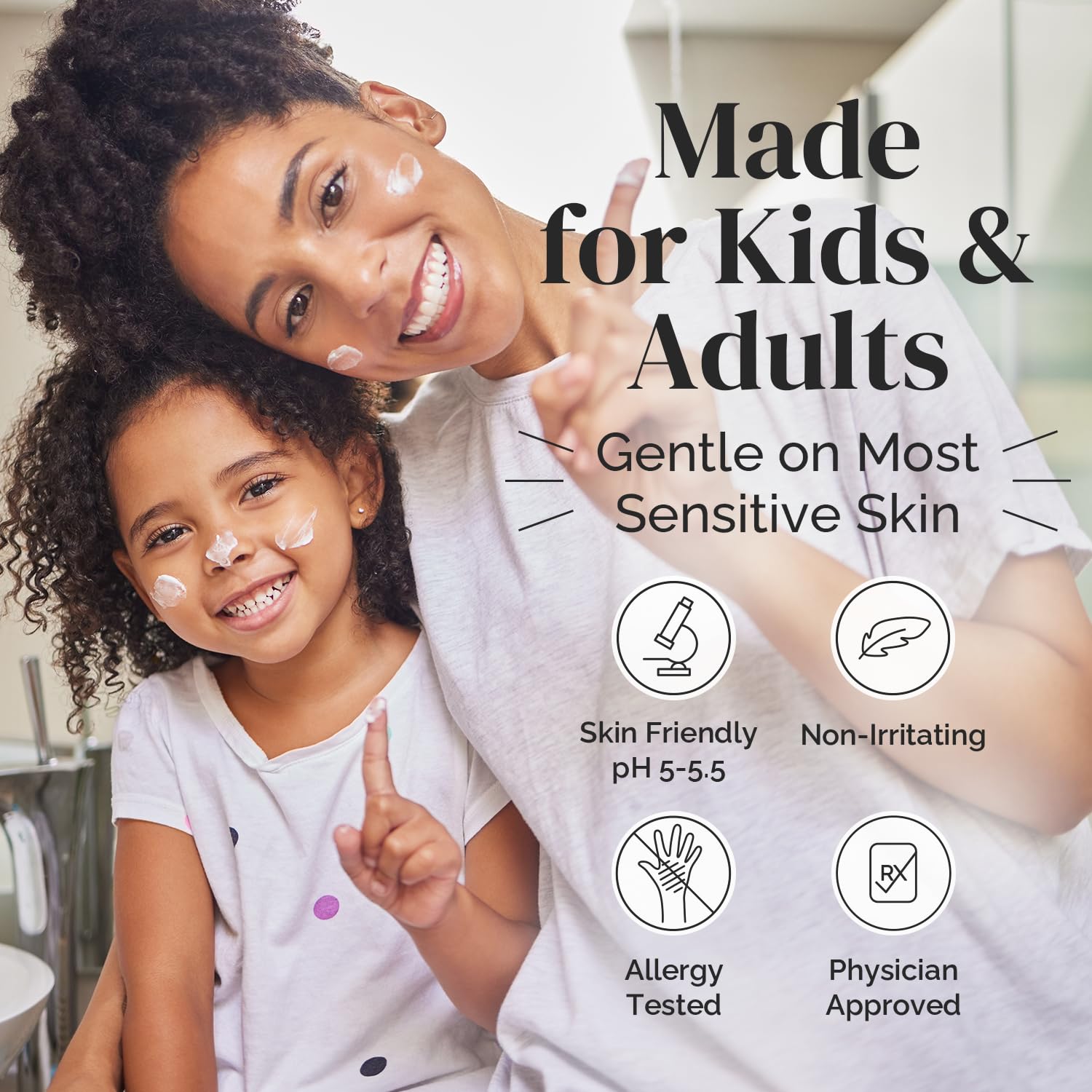 Puriya family use scene captures kids and adults benefiting from gentle moisturizer