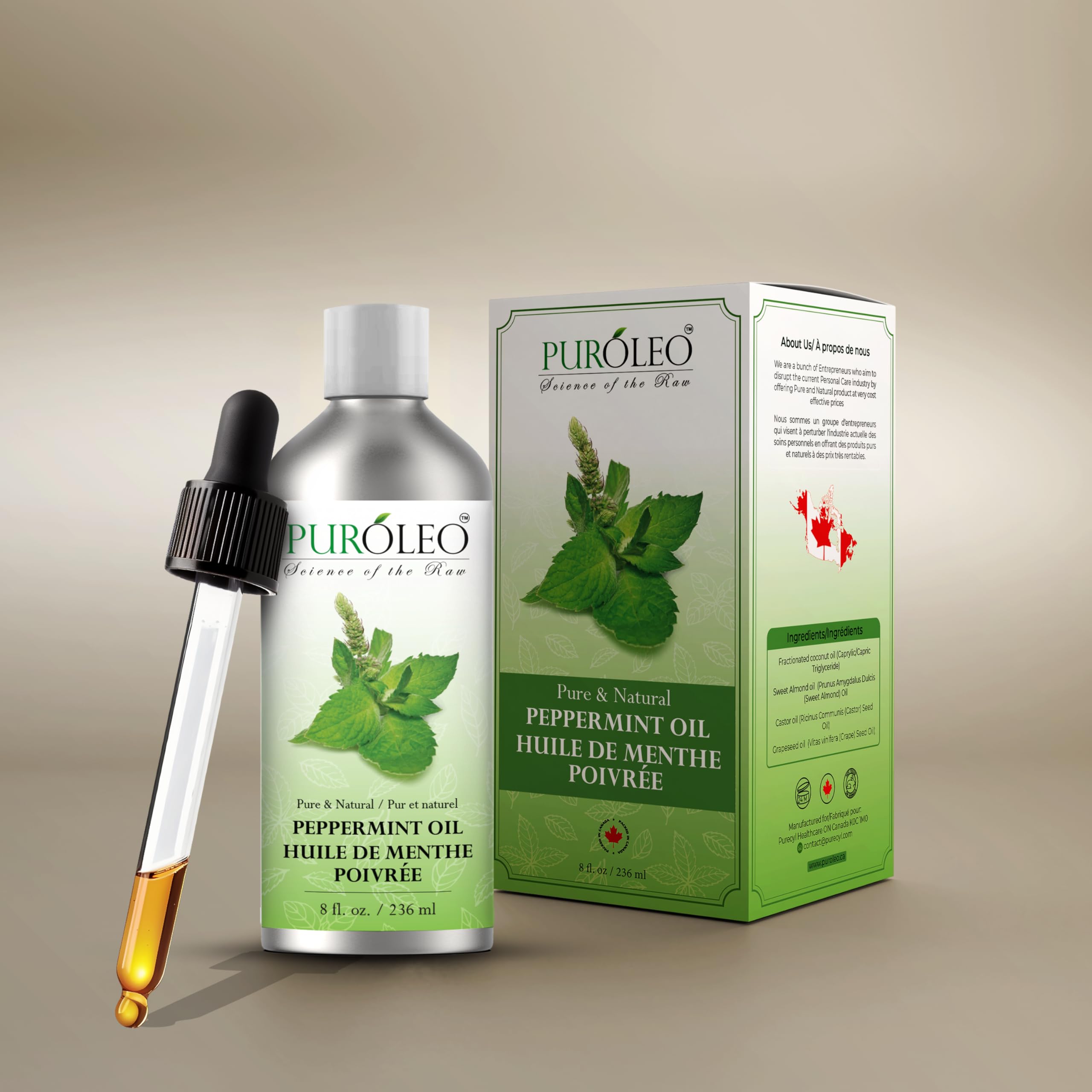 PURÓLEO Peppermint Oil DIY cleaner idea uses peppermint scent for fresh spaces.