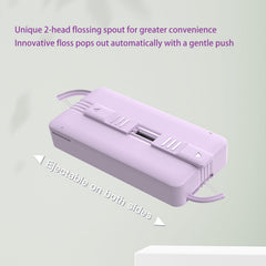 Purple floss storage solution highlighting portability and organization.