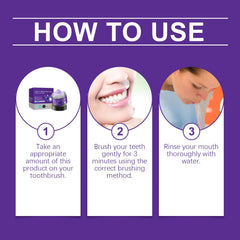 Scoop of mineral tooth powder for dental care