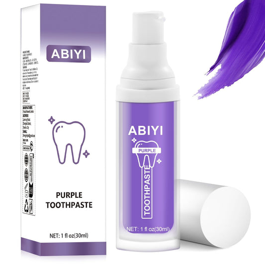 Purple Whitening Toothpaste tube with enamel protection