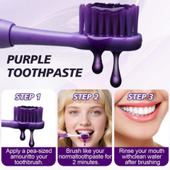 Natural plant extracts used in purple whitening toothpaste