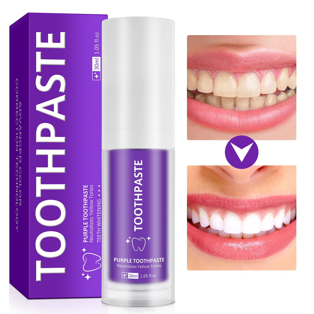 Snl British Toothpaste Purple Toothpaste, Teeth Whitening Colour Corrector Toothpaste for ...