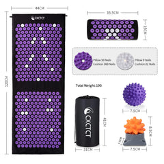 Close-up of eco-friendly cotton surface on acupressure mat