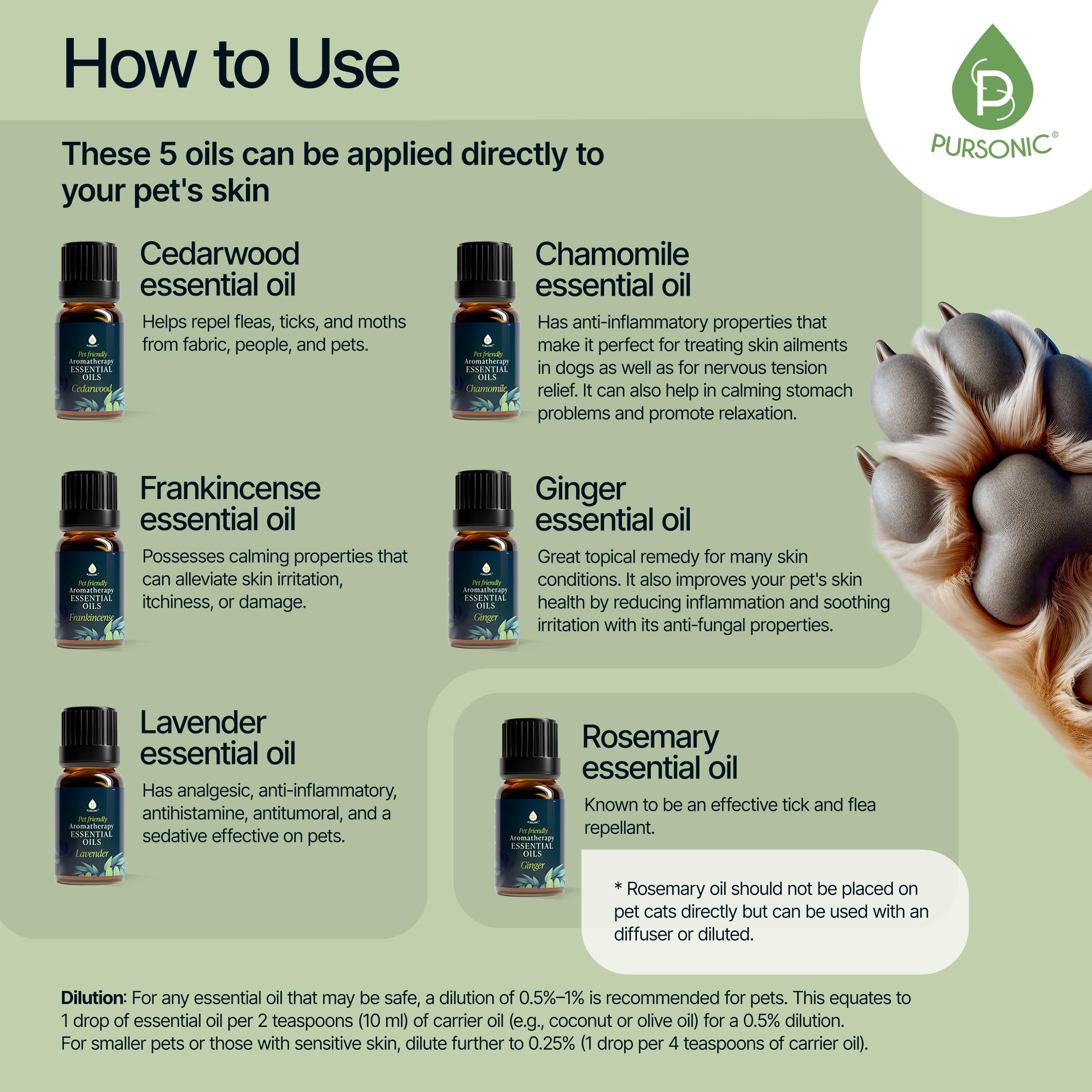 PURSONIC Ginger essential oil bottle