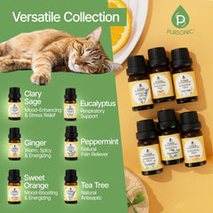 Sweet Orange oil bottle from Pursonic 6-piece aromatherapy set