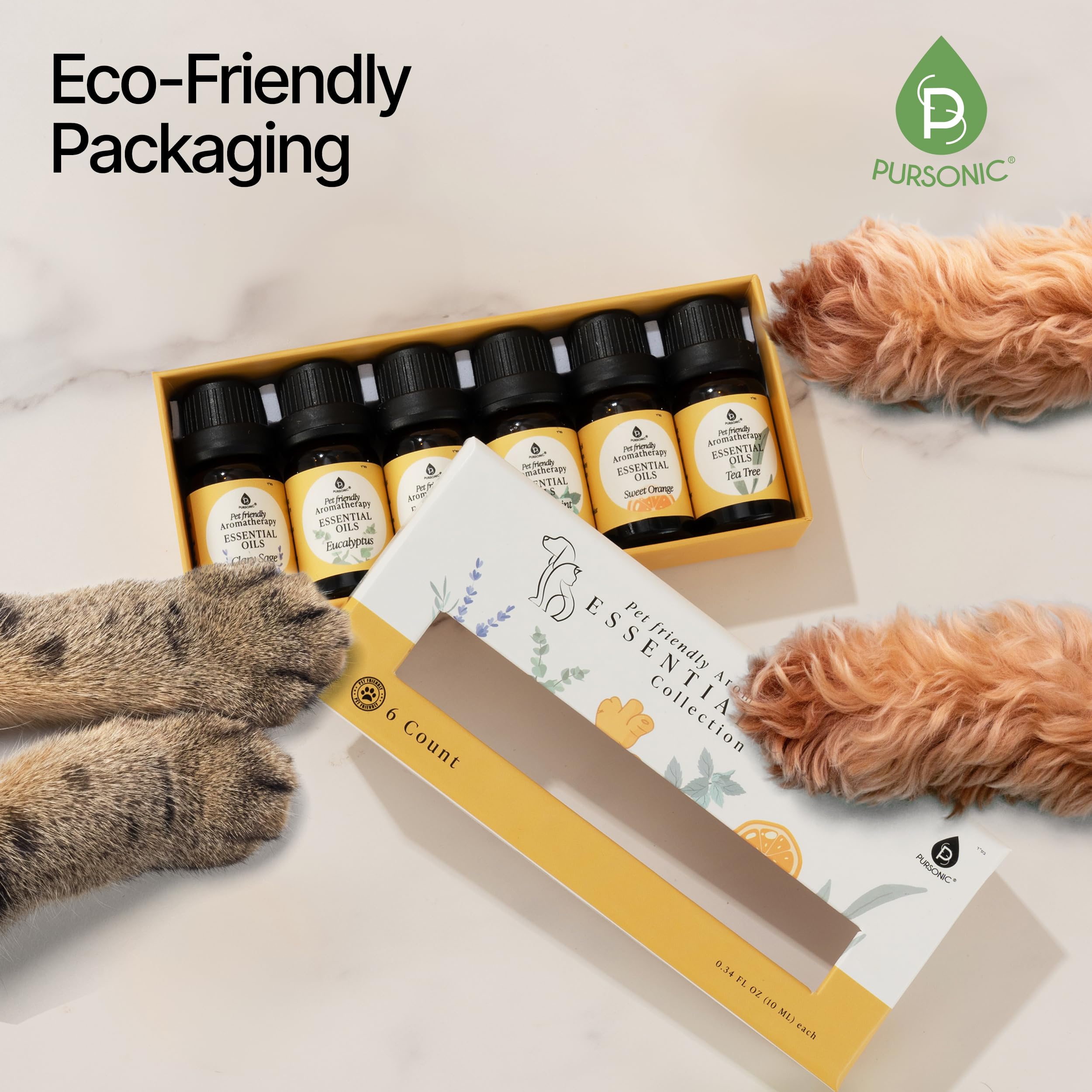 Ginger oil bottle in Pursonic pet-safe aromatherapy set