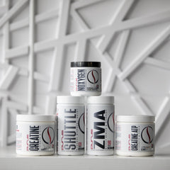 Stacked Purus Labs products: ConDense and NOXygen with Creatine ATP