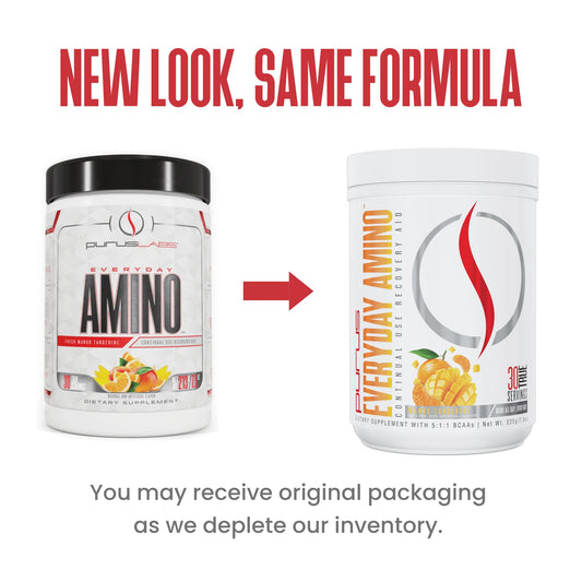 Purus Labs Everyday Amino BCAA Powder – Strawberry Lemonade flavor