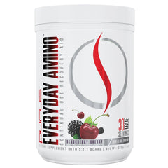 Purus Labs Everyday Amino BCAA Powder Blackberry Cherry flavor front bottle