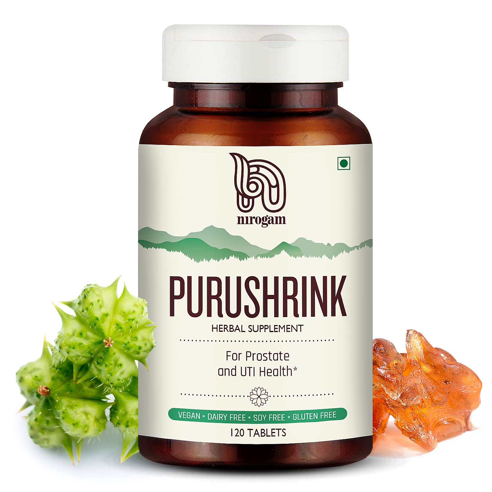 Purushrink bottle with label visible