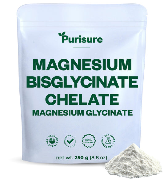 Purusure Magnesium Bisglycinate Chelate 250g packaging