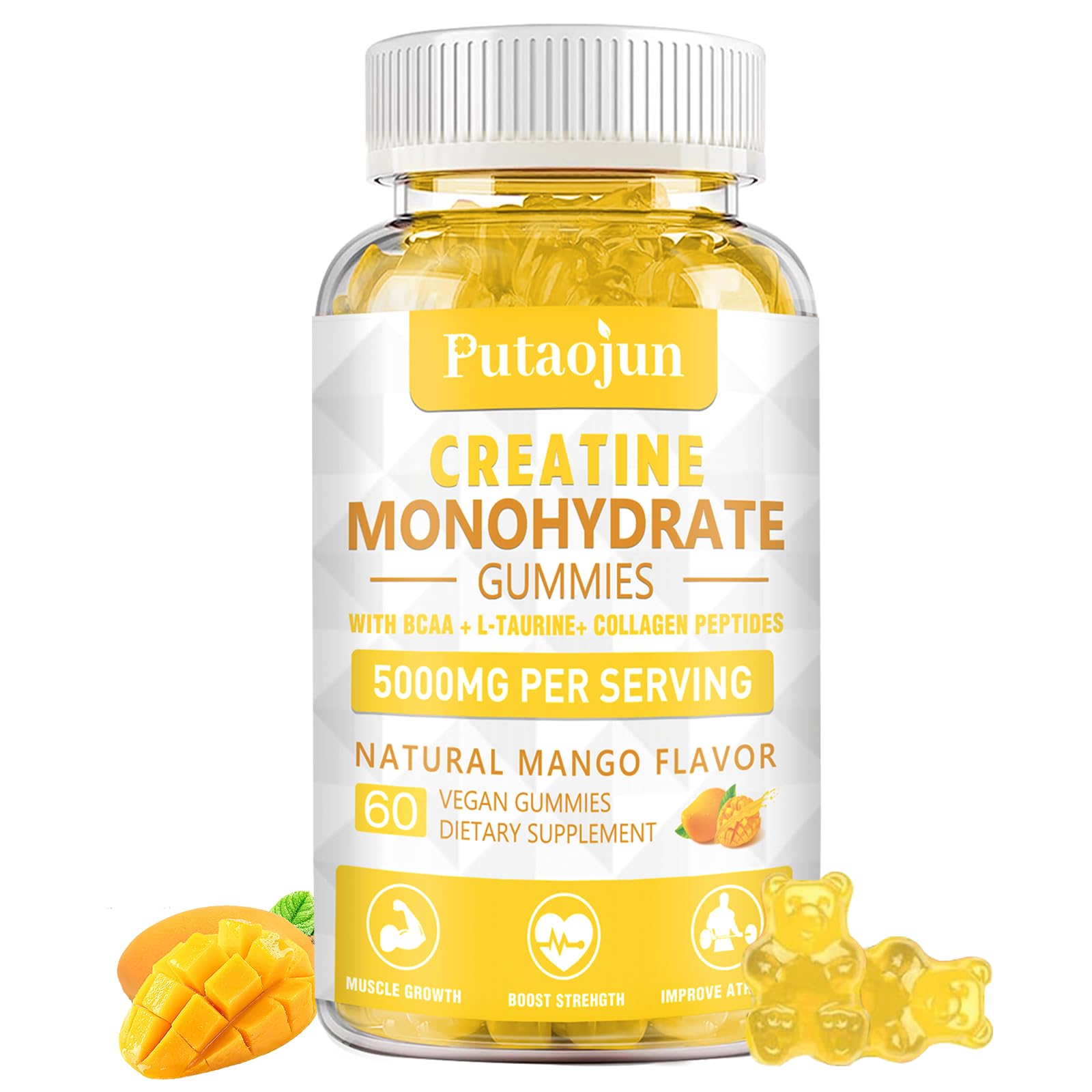 Hero image of Putaojun Creatine Monohydrate Gummies bottle