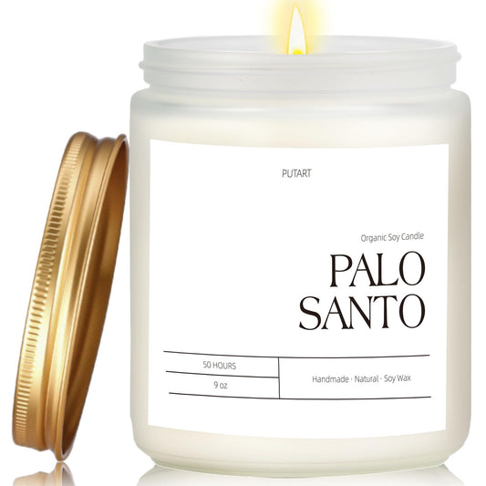 Putart Palo Santo candle 9oz front view