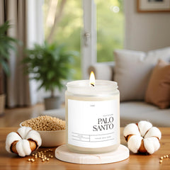 Gift-ready Palo Santo candle suitable for women and men