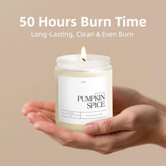Soy candle with long-lasting burn for living room ambience