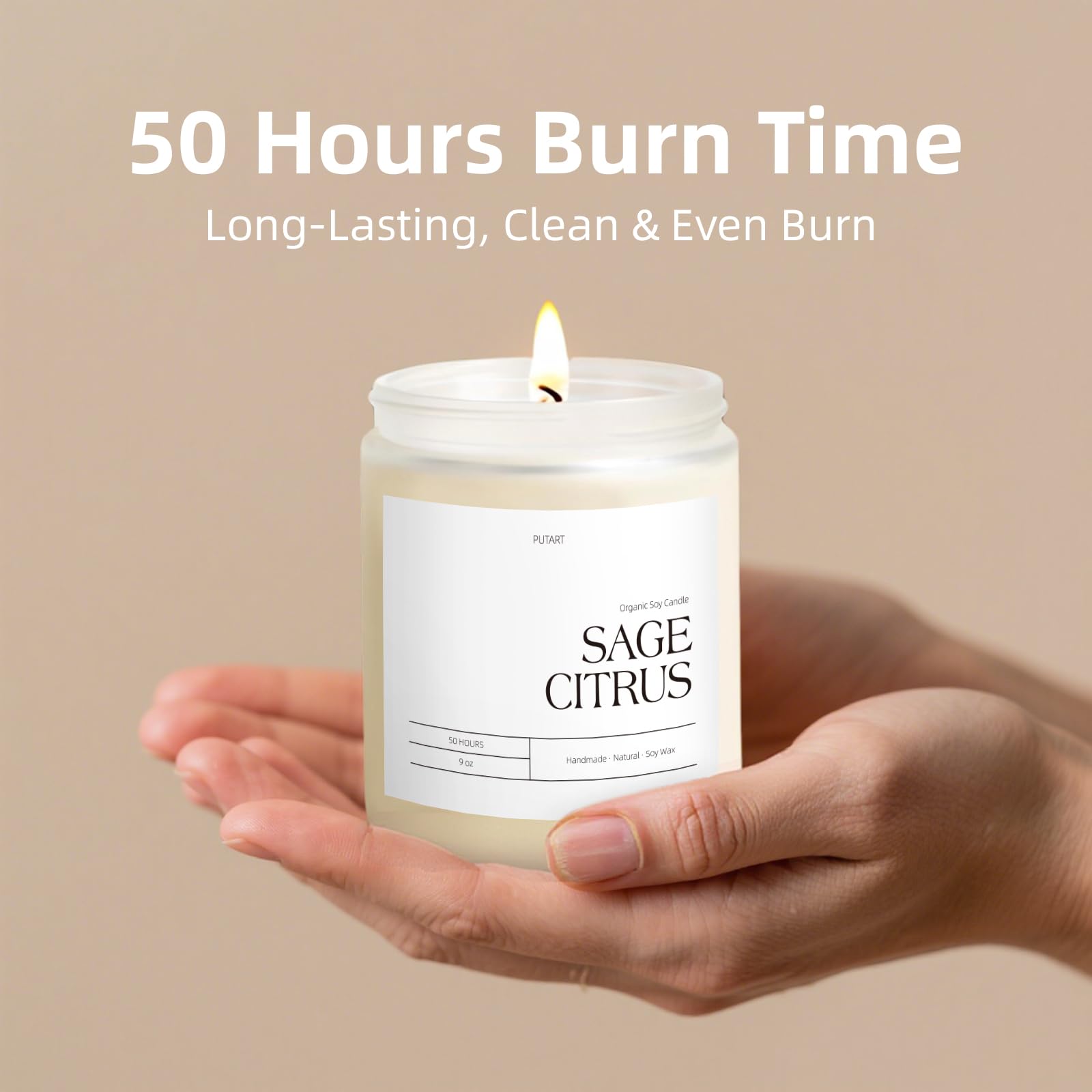 Cedar base notes visible in the Sage Citrus candle