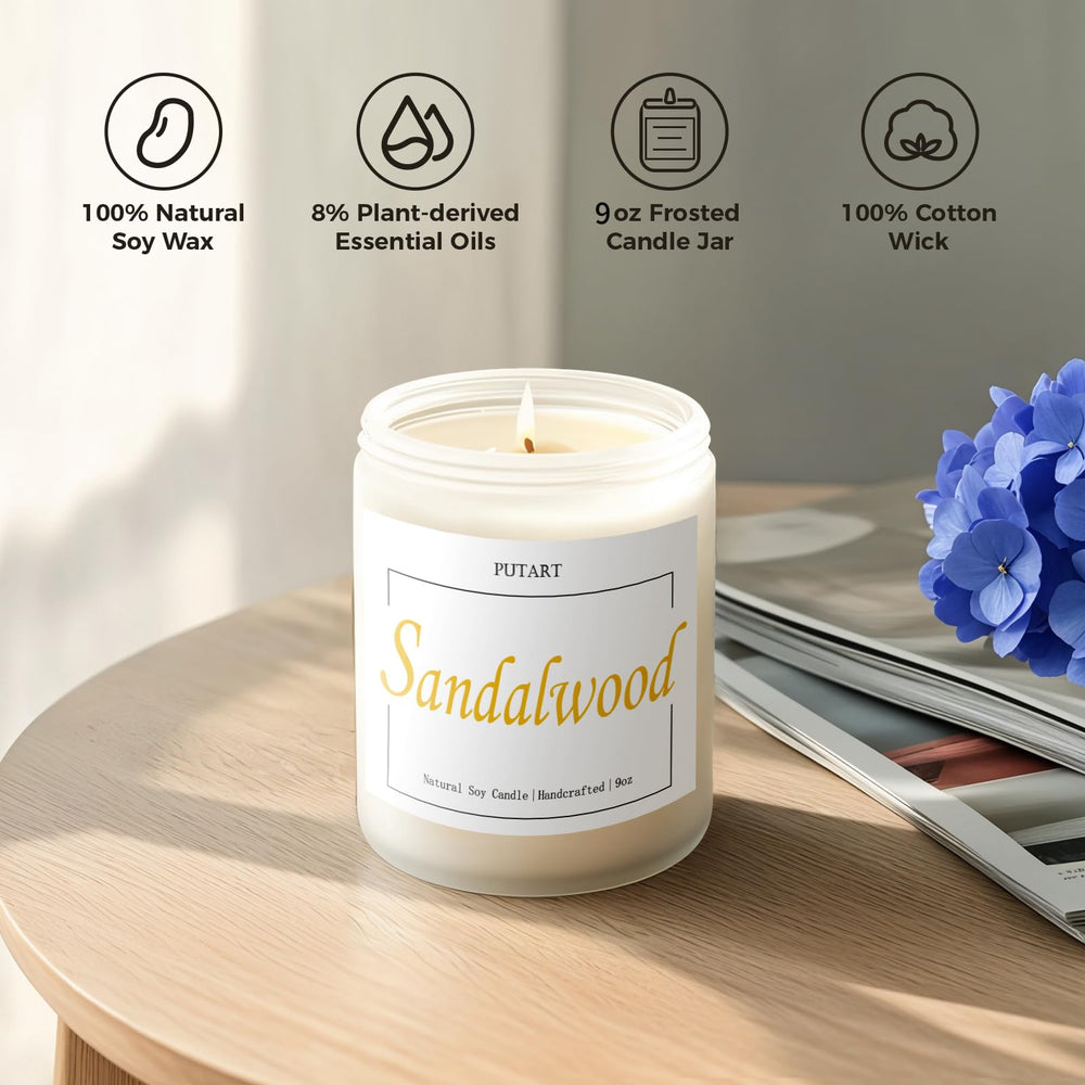 Elegant frosted jar candle beside premium gift box