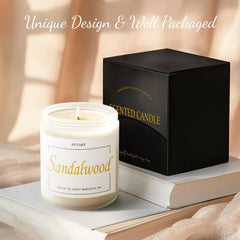Non-toxic soy wax candle with lead-free wick