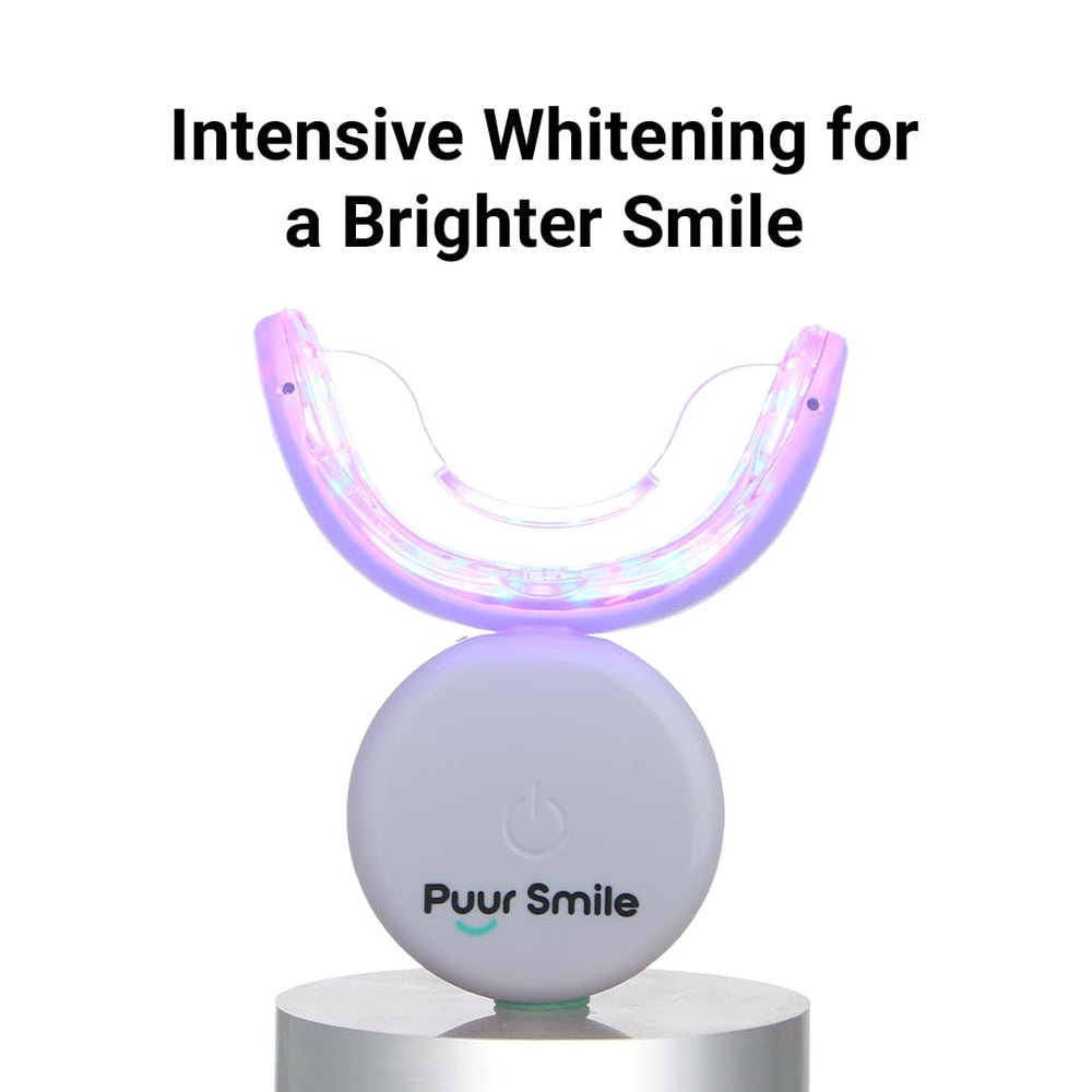 Before and after whitening showing coffee, wine, and tobacco stains
