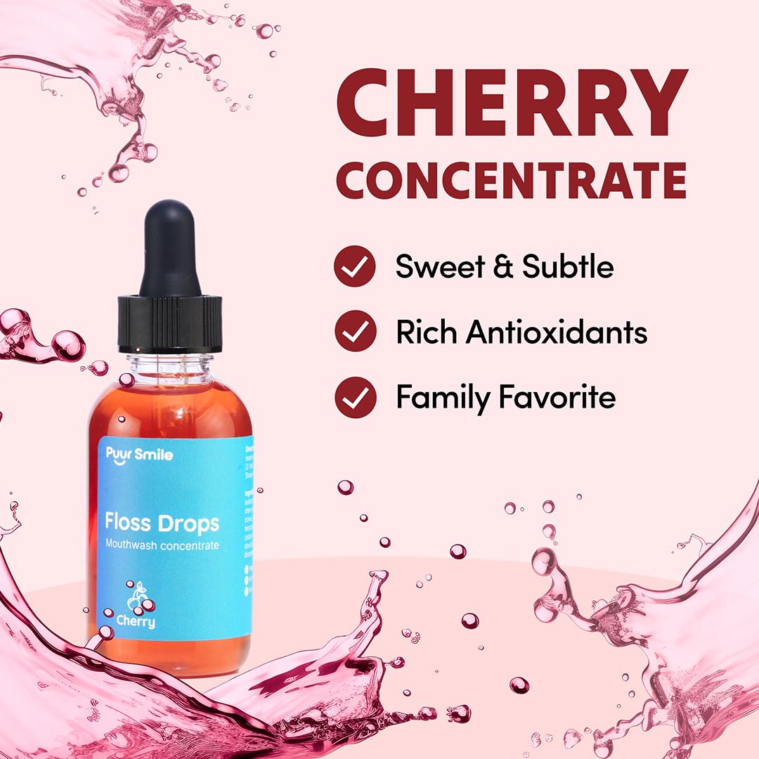 Puur Smile Cherry Floss Drop Serum packaging and label
