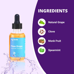 Water flosser nozzle applying Puur Smile serum in mouth