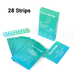 Enamel-safe whitening strips Mint packaging and branding
