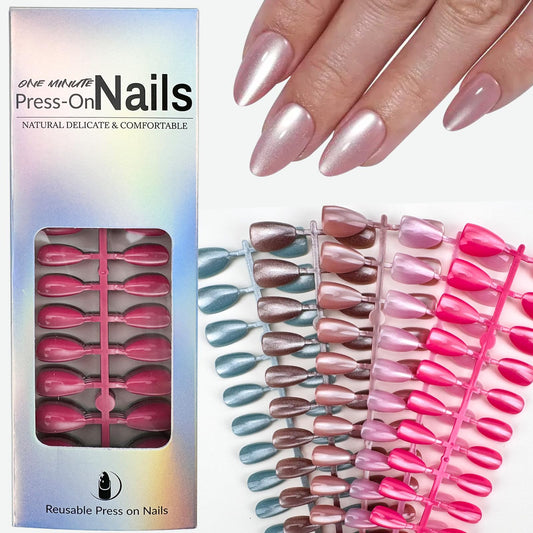 Puyokinm cat eye almond press-on nails kit for an at-home salon look.