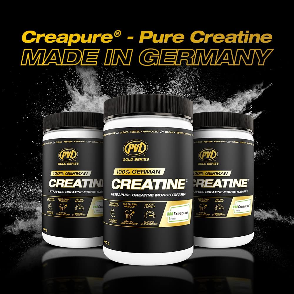 PVL Creapure Creatine tub back and label