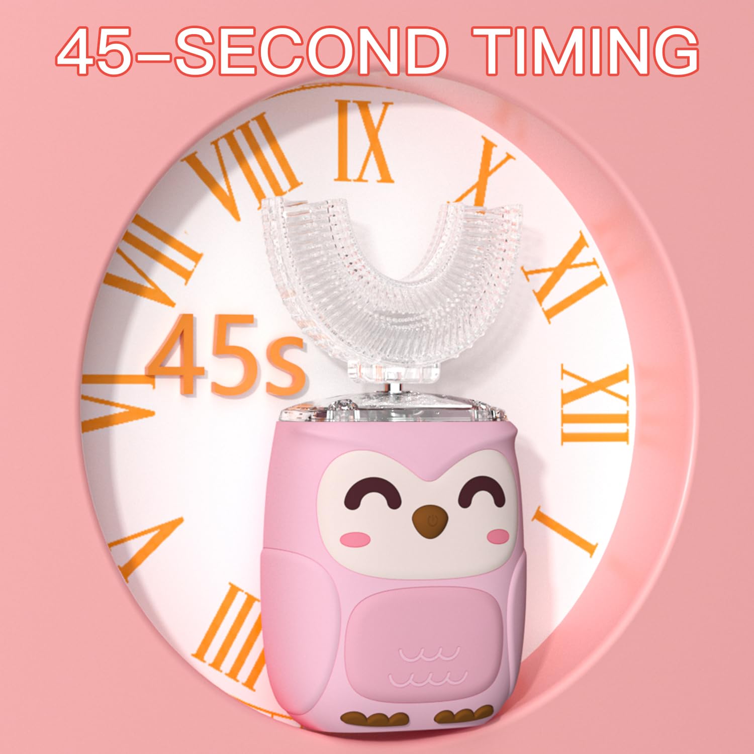 Cute axolotl design on kids toothbrush