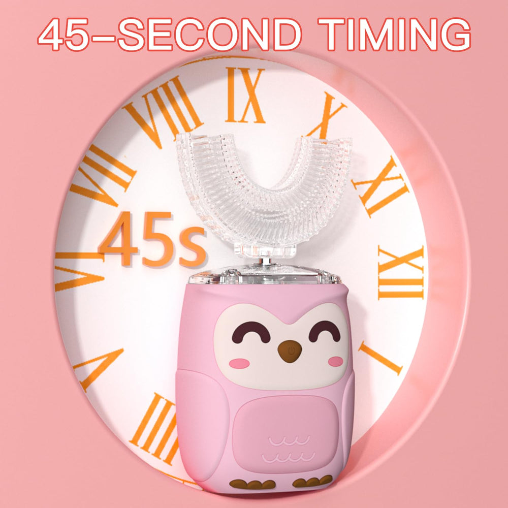 Cute axolotl design on kids toothbrush