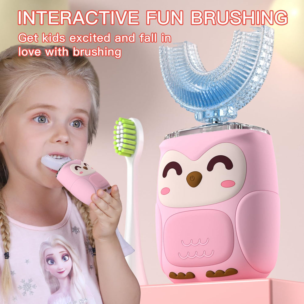 Pink PVOGRT kids toothbrush packaging