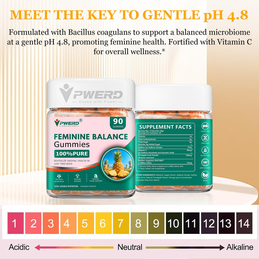 PH-balanced vaginal health gummies product shot