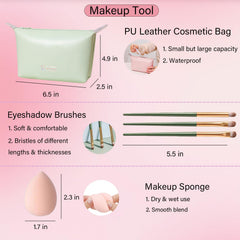 PWYSHXDF PU leather cosmetic bag keeps makeup organized on the go
